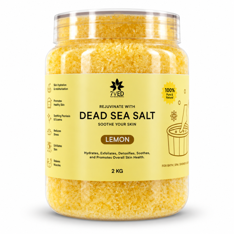 7VED Dead Sea Salt for bath, spa, foot soak, manicure, pedicure and body care